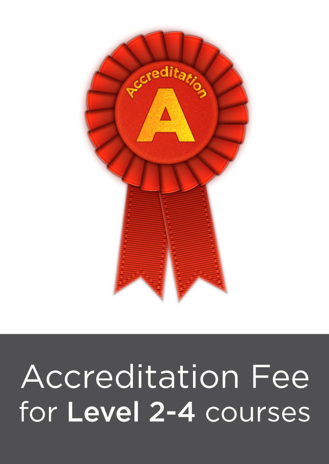 Accreditation Fee for Level 2 - 4 courses 2020-21